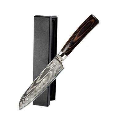 China Stocked Kitchen Professional Japanese Chef's Knife 5 Inch Sharp Damascus Knife for sale