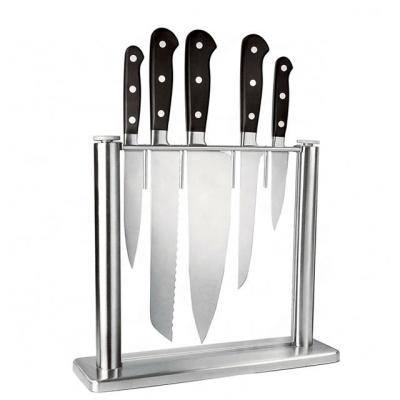 China 6PCS CLASSIC kitchen knives set with stainless steel knife rest hot sale in europe market for sale