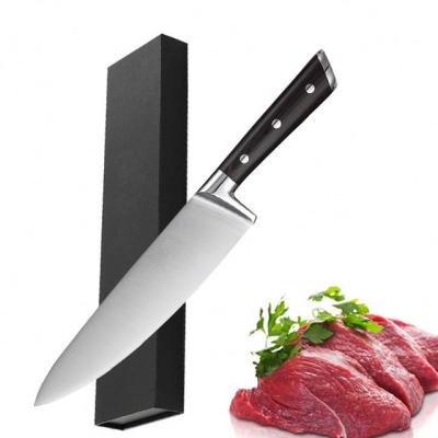 China High Quality Stainless Stocked Amazon 8 Inch 5CR15MOV Kitchen Chef's Knife With Black PakkaWood for sale