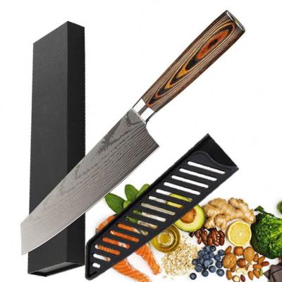 China High Quality Classic Stocked Handmade Design 7.5 Inch Damascus Pattern Chef's Knife for sale