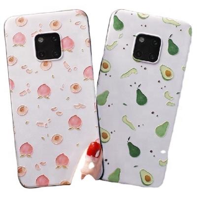 China Eco-friendly ultra-thin tpu cell phone case for Samsung back cover, fruit printing cell phone case for Huawei Mate 20 accessories for sale