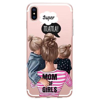 China 2019 New Arrivals Character Design Amazon Clear Painted Transparent Glossy Practical Phone Case For iPhone 8 360 Cover Device For Samsung S9 for sale