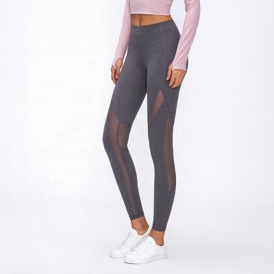 China Breathable See Logos Workout Mesh Fitness Women Yoga Tights Custom Leggings for sale