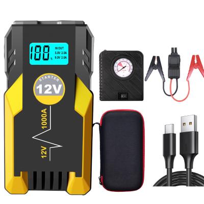 China Multi-functional 12v 16800mAh Battery Car Jump Starter Portable Jump Starter Car Jump Starter Power with Air Compressor for sale