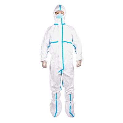 China Ppekit Hood Protection Hazmat Suit Tyvek Breathable Disposable Chemical Cloth PPE Protective Suit for sale