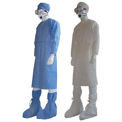 China Convenient To Wear Waterproof Dustproof Disposable SMS Isolation Gown Level 2 for sale