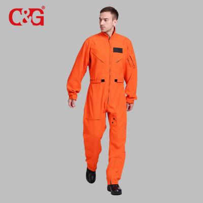 China Orange Anti-Static Safety Dupont Nomex Flight Coveralls for sale