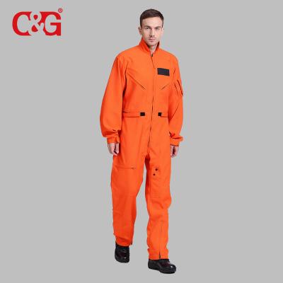 China Permanent Protective Nomex Comfort Coverall Flight Suit Orange for sale