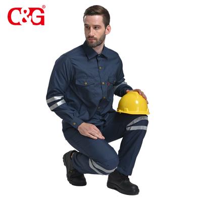 China FR EN11612 ARC Apparel Workwear Shirts Anti Static Flame Retardant Uniforms for sale