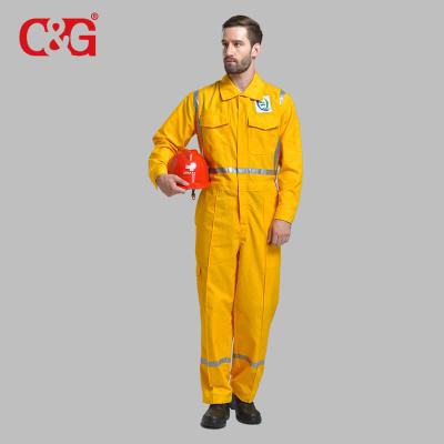 China High Performance Fire Resistant Industrial Cotton Oil Refinery Workwear Flame Retardant Coveralls for sale