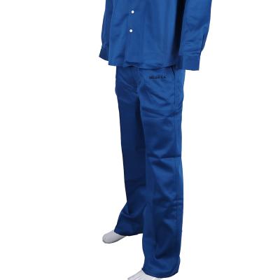 China Customized Size Workwear Jacket Royal Blue FR Cotton 14cal Pants Flame Retardant Workwear Pants for sale