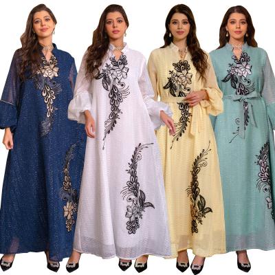 China Multicolor Arab Dubai Abaya kaftan style prom dress traditional muslim clothing kids islamic clothing for sale