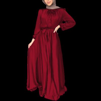 China Durable Ice Silk Abaya Turkish Abaya Dubai Turkey Fashion Hijab Turkish Muslim Dress for sale