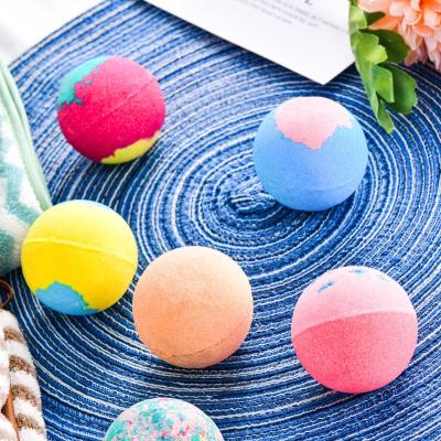 China Wholesale Natural Organic Essential Oil Bath Salt Bomb Vegan Pink Milk Soothing Soothing Relaxing Orange Bomb for sale