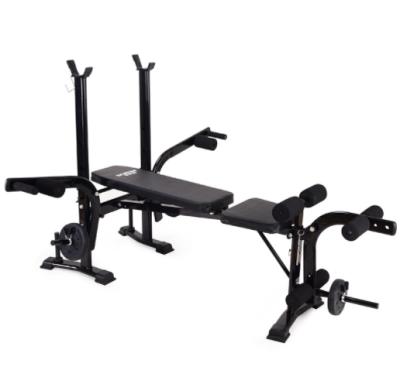 China Commercial Exercise Adjustable Multi Functional Press Bench Weightlifting Rack Barbell Squat Bench Set for sale