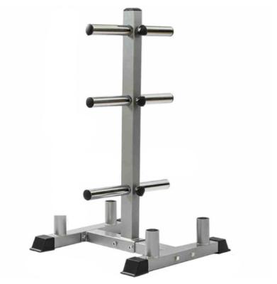 China Durable Gym Accessaries Barbell Bar Tree Weight Plate Rack With Weight Plate for sale