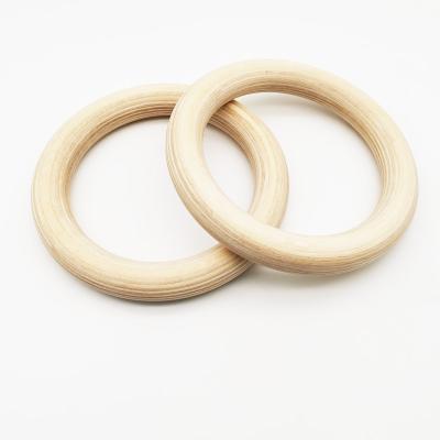 China Yoga Pilates Exercises Bold Round Ring Adult Training Birch Handle Fitness Ring Wooden Pull Ups for sale