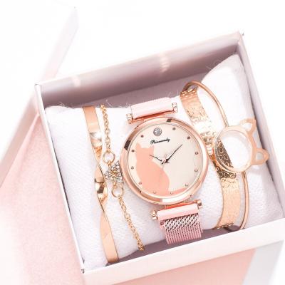 China Day/Date Luxury Watch And Bracelet Set Women Magnet Watch Watch Set Gift Set For Women for sale