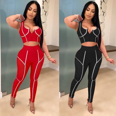 China Breathable Jacquard Hot Yoga Clothes Zipper Suit Striped Wide Collar Hip Lifting Stretch Fitness Exercise Yoga Clothes for sale