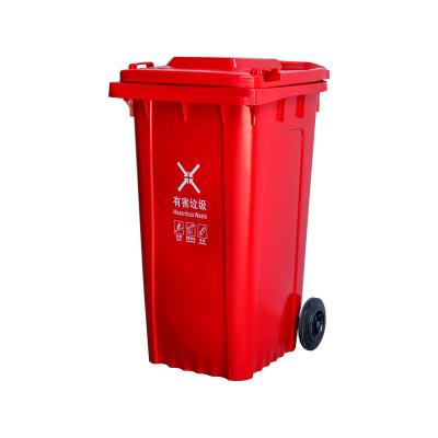 China Sustainable Logo 120L Custom Outdoor Garbage Bins Floor Standing Plastic Bin With Wheels And Lids for sale