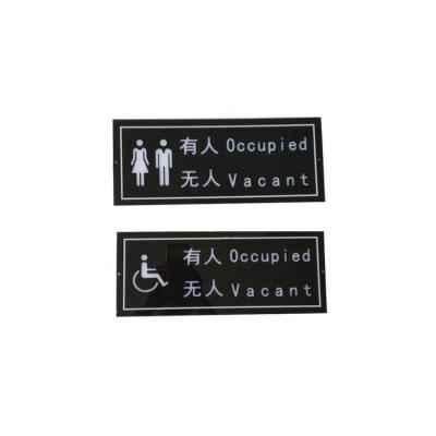 China Wall Hung Toilet Board Embedded Led Toilet Signs Modern Hot Selling Toilet Occupied Sign for sale