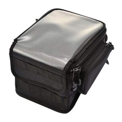 China 1680D Polyester Manufacturer Fashion 1680D Polyester Motorcycle Tank Bag With Clear PVC Pocket For Men Outdoor Cool Boy Offroad Motorcycle Bag for sale