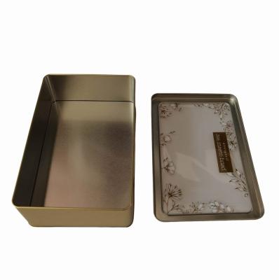 China Customized Rectangular hot chocolate tin can Transparent Window Lid vintage chocolate tins for sale