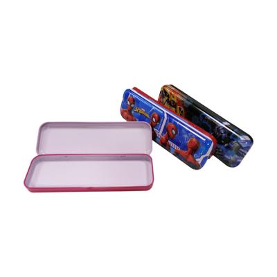 China Vintage Rectangular Metal Tin Pencil Box Offset CMYK Printing For Gift Packaging for sale