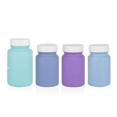 China Personal Care 30ml 60ml 100ml 200ml Custom Colored Pill Glass Capsule Pill Packing Bottle Wide Mouth Pill Bottle for sale