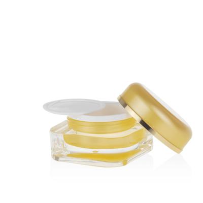 China Cosmetic Empty Jars For Scrubs Gold Luxury Acrylic Jar Cosmetic Cream Jar 15g for sale