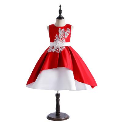 China MENGQIAI 2021 New Children's Dress Breathable Princess Dress Bow Embroidered Dress MQA9005 for sale