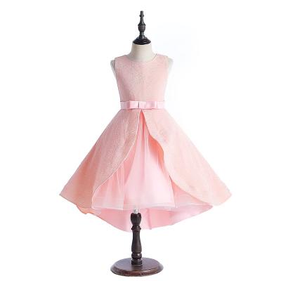 China Breathable Child Dress Prints Summer Children Clothing Girls Dressy Dress Bow Sets Baby A Line Fruit And Flower Pink Casual Lace Custom for sale