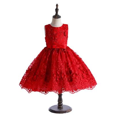 China MENGQIAI 2021 New Breathable Bridesmaid Wedding Dress Little Girl Host Princess Child Dress Fluffy Dress MQA9010. for sale