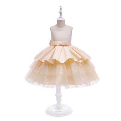 China New MENGQIAI 2021 Little Girl Wedding Dress Princess Dress Kids Host Breathable Host Dress JMT03 for sale