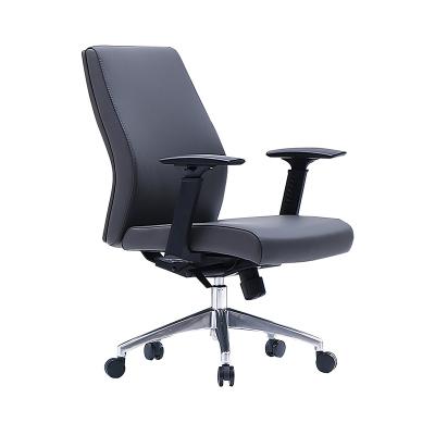 China (Size) Adjustable Luxury Modern Leather Back Office Conference Chair Meeting Room Mid Chair for sale