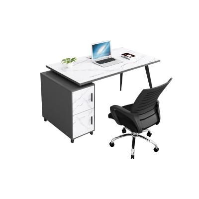 China Foshan High Quality Simple Workstation Staff Office Computer Cooling Desk With Cabinet for sale