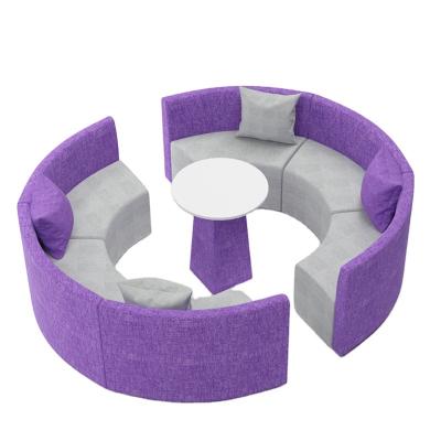 China Foldable Modern Fabric Living Room Furniture Circular Corner Sofa Couch Sets for sale