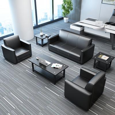 China Office Reception Sofa Office Commercial Visitor Cooling Leather Sofa With Metal Legs Sofa for sale