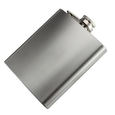 China Printing Style Stainless Steel Aluminum Hip Flask For Storing Whiskey Brandy 4-18 Ounce Silver for sale