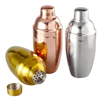 China Cocktail Shaker Stainless Steel, Custom Logo Bacardi's Martini Mini Cocktail Shaker Rose Gold Silver Glitter 350ml Metal Novelty for sale