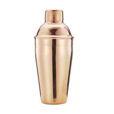 China Disposable Personalized Custom Brushed Bar Recipe / Cocktail Boston Cocktail Shaker Mixer Copper Drinks Shaker for sale