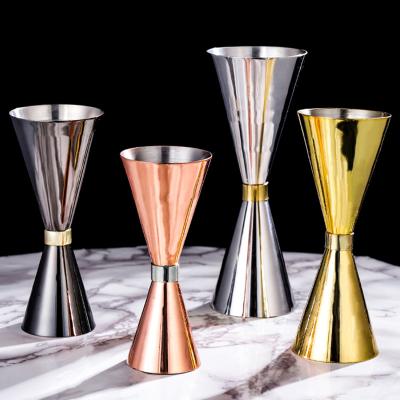 China 2019 Custom Stainless Steel Jigger Double Viable Bartending Instruments Kitchen Measuring Metal Liquor Mixing Ocean for sale