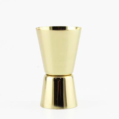 China Viable Factory Direct Small Bartender Tools Japan Style Gold Copper Stainless Steel Wine Double Measures for sale