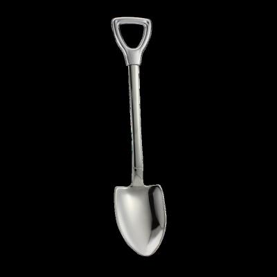 China Disposable Stainless Steel Shovel Shape Tea Coffee Sugar Spoon Ice Cream Spoon Gelato Spoons for sale