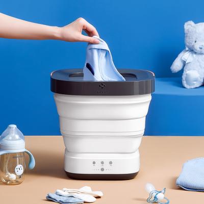 China Cold Mini Small Foldable Portable Electric Fast And Low Noise Automatic Folding Washing Machines for sale