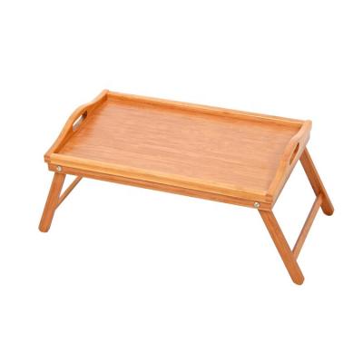 China Restaurants/room service bamboo wooden coffee table breakfast serving tray etc. Hotel / Buffet / With Foldable Bed Tray For Retro Sofa Bed Food Eating Working Tray for sale