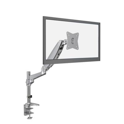 China Wooden / Metal Double Flexible Arm Desktop Monitor Computer Door Laptop Mount Aluminum Structure for sale