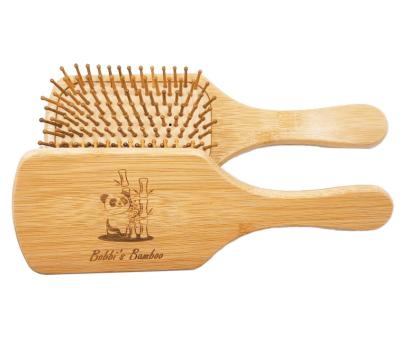 China Customizable Logo Pin Paddle Waterproof Hot-selling Anti-static Bamboo Hairbrush Set With Customized Logo for sale