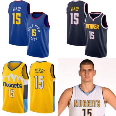 China One Basketball Tank Top #15 Jokic #27 Murray Basketball Tops NB Denver Nugget s High Quality Mens Custom Tank Tops Famous Brand Anti-UV for sale