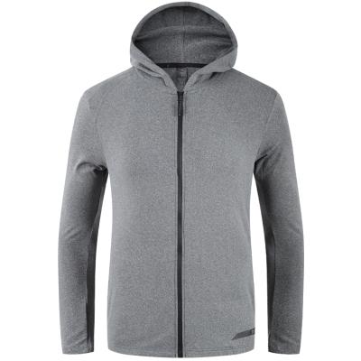 China Bargain Price Breathable New Type 90%Polyester 10%Spandex Black Gray Portswear Quick Drying Hooded Softshell Jacket For Outdoor Fitness for sale